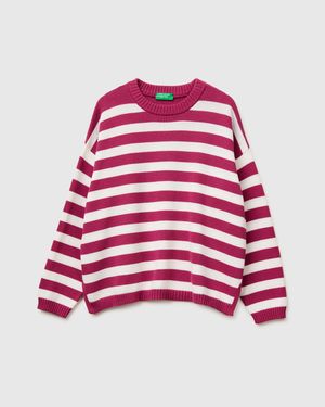 Benetton Benetton, Striped Jumper - Black