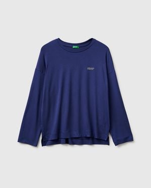 Benetton Benetton, Stretch Modal Jumper - Blue