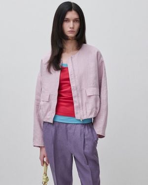 Benetton Benetton, Pure Linen Bomber Jacket - Black