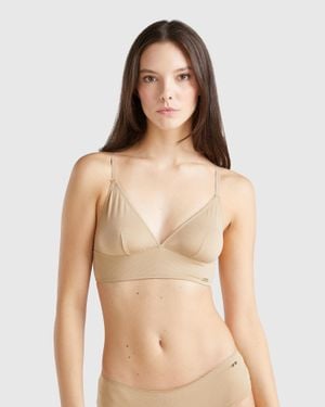 Benetton Benetton, Triangle Bra With Lurex - Black