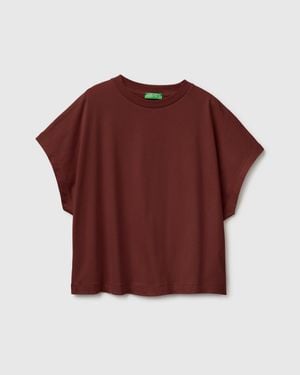 Benetton Benetton, Kimono Sleeve T-Shirt - Red