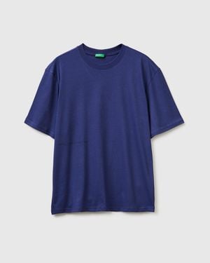 Benetton Benetton, Short-Sleeved T-Shirt With Logo - Blue