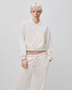 Benetton Benetton, Bomber-Style Sweatshirt With Embroidery - Black