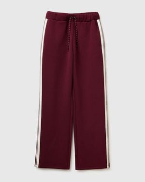 Benetton Benetton, Trousers With Striped Side Bands - Red