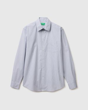 Benetton Benetton, Slim Fit Shirt With Pocket - Black