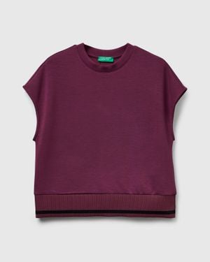 Benetton Benetton, Maglia Smanicata - Viola