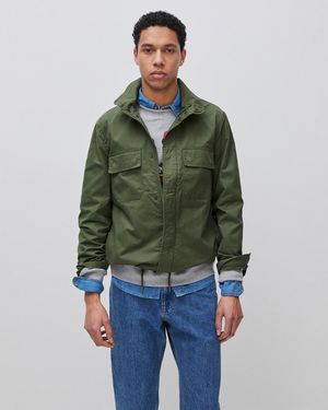 Benetton Benetton, Kurze Jacke Mit Taschen, Größe, Herren - Grün