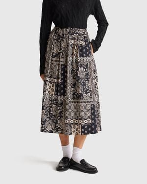 Benetton Benetton, Gonna Con Stampa Bandana, Taglia, Nero, Donna