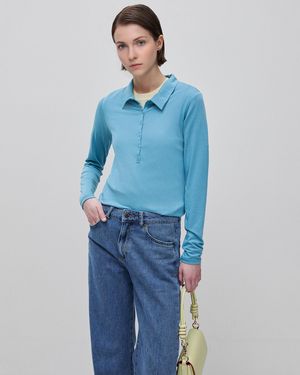 Benetton Benetton, Lightweight Jersey Polo - Blue