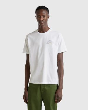 Benetton Benetton, T-Shirt Bianca - Nero