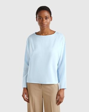 Benetton Benetton, Flowy Blouse - Blue