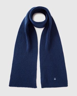 Benetton Benetton, Wool Blend Scarf - Blue