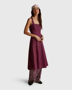 Benetton Benetton, Square Neck Dress - Red