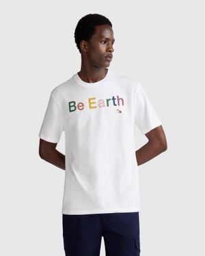 Benetton Benetton, T-Shirt With Photographic Print - Black