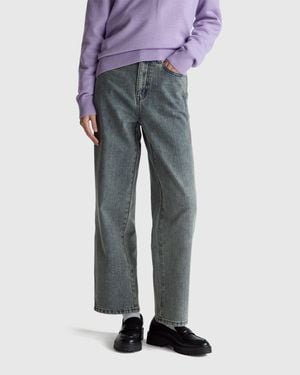 Benetton Benetton, Jeans Gamba Dritta, Taglia, Grigio, Donna - Nero