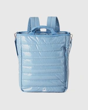 Benetton Benetton, Padded Rucksack Bag, , Light - Blue