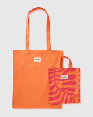 Benetton Benetton, Two Canvas Bags - Orange