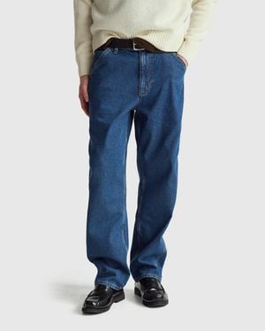 Benetton Benetton, Vaqueros Holgados, Talla, Azul, Hombre