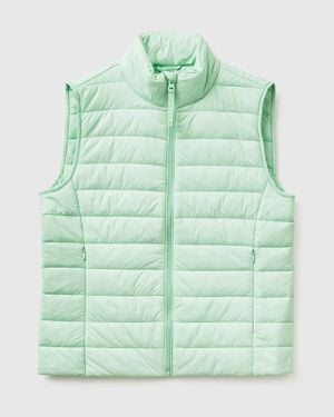 Benetton Benetton, Sleeveless Slim Fit Padded Jacket - Green