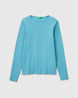 Benetton Benetton, Slim Fit Long Sleeve T-Shirt - Blue
