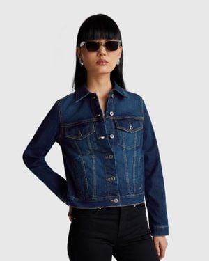 Benetton Benetton, Chaqueta Vaquera De Jinete, Azul, Mujer