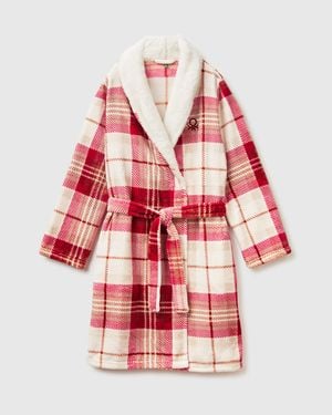 Benetton Benetton, Tartan Robe - Red