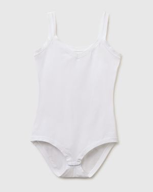 Benetton Benetton, Super Stretch Cotton Bodysuit - White