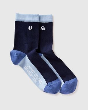 Benetton Benetton, Jacquard Socks - Blue