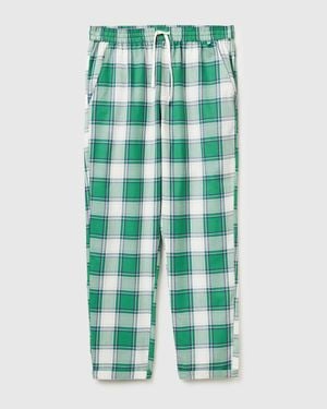 Benetton Benetton, Chequered Trousers - Green