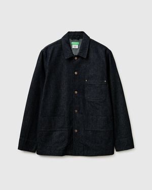Benetton Benetton, Denim Overshirt - Black