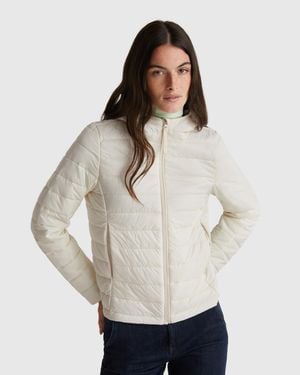 Benetton Benetton, Slim Fit Padded Jacket - White