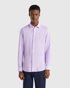 Benetton Benetton, Camicia Lilla Fantasia - Nero