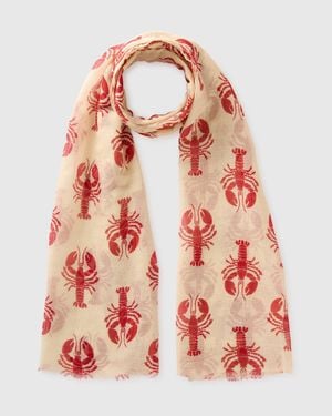 Benetton Benetton, Lobster Print Scarf - Red