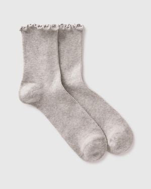Benetton Benetton, Ribbed Socks - Black