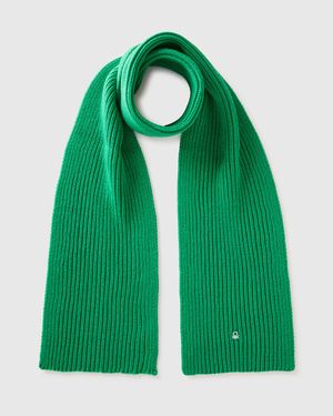 Benetton Benetton, Wool Blend Scarf - Green