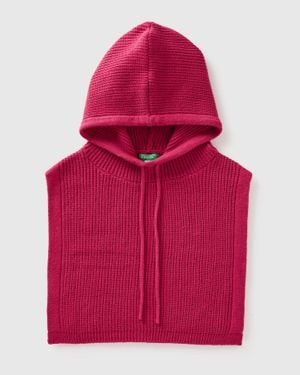 Benetton Benetton, Capuche Devant, Taille, Fraise, Femme - Rouge