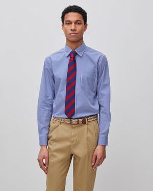Benetton Benetton, Slim Fit Shirt With Pocket - Blue