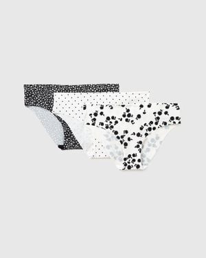 Benetton Benetton, Three Seamless Patterned Briefs - Black