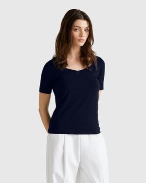 Benetton Benetton, Slim Fit T-Shirt - Black