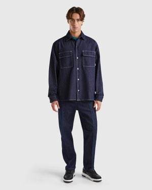 Benetton Benetton, Denim Overshirt - Black