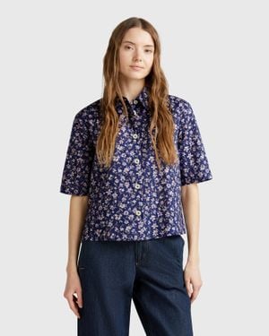 Benetton Benetton, Patterned Shirt - Blue