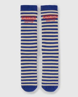 Benetton Benetton, Calzini A Righe Stranger Things, Taglia, Blu, Uomo