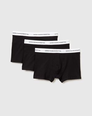 Benetton Benetton, Set Tre Boxer - Nero