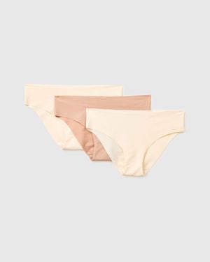 Benetton Benetton, Three Seamless Briefs - Black