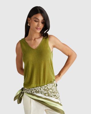 Benetton Benetton, Canotta Reversibile - Verde