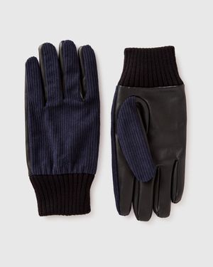 Benetton Benetton, Corduroy Gloves - Black