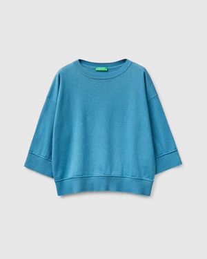 Benetton Benetton, Crew Neck Jumper - Blue