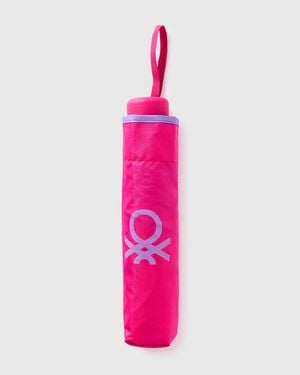 Benetton Benetton, Ombrello Rosa, Taglia, Ciclamino, Donna - Nero