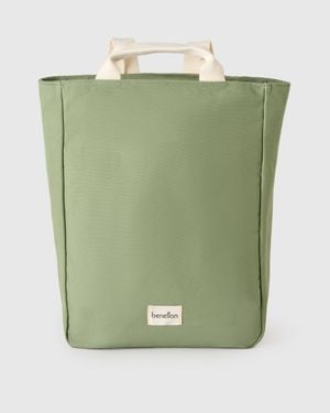 Benetton Benetton, Borsa Zaino Verde Militare, Taglia, Verde Militare, Donna