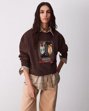 Benetton Benetton, Western Print Sweatshirt - Black